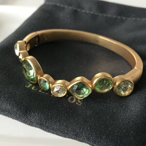 NWOT Julie Vos Gold Bracelet with Green and Yellow Stones